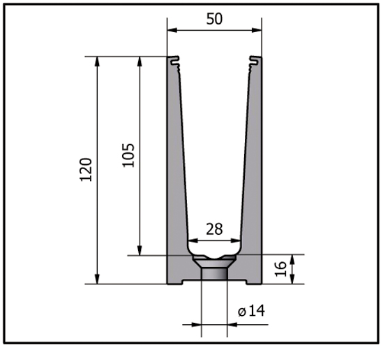 PROFILÉ POUR GARDE CORPS 2,5m (BO5215228)