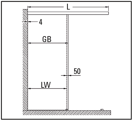SYSTÈME DE PORTE COULISSANTE (BO5101502) - 1 Vantail - Pose en façade